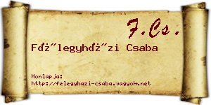 Félegyházi Csaba névjegykártya