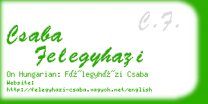 csaba felegyhazi business card